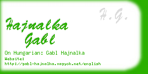 hajnalka gabl business card